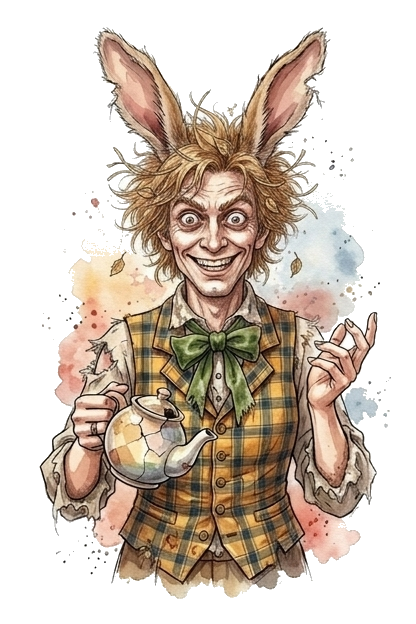 March Hare costume illustration