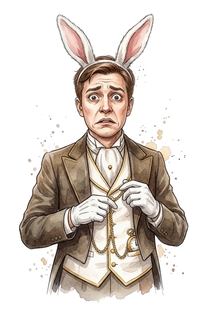 White Rabbit costume illustration