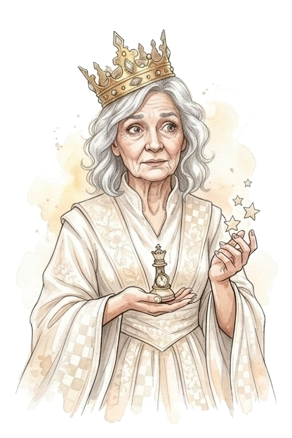 White Queen costume illustration